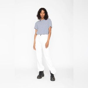 Free People x Sandrine Rose Wide Leg Cargo Jeans in Dust size 28 NWT